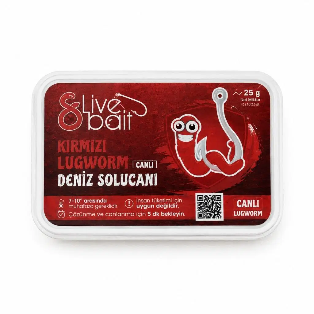8 Live Bait Kırmızı Lugworm 25 gr Çin Kurdu Balık Yemi