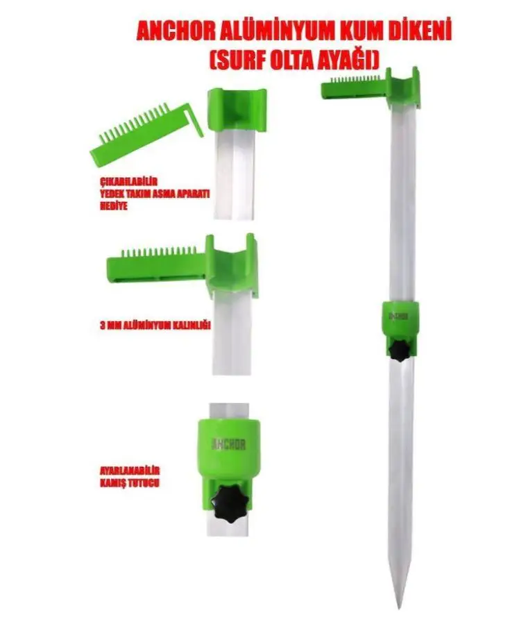 Ayarlanabilir Surf Kamış Ayağı 120 cm ( Kum Dikeni ) Ayarlanabilir Surf Kamış Ayağı 120 cm ( Kum Dikeni )