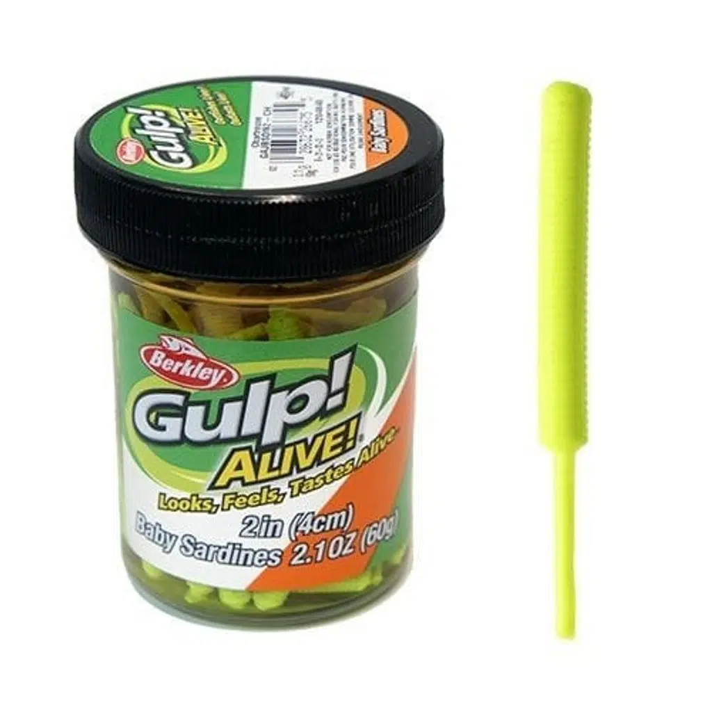 Berkley Gulp Alive Baby Sardine 2'' 4 Cm Lrf Silikon Yem - Chartreuse