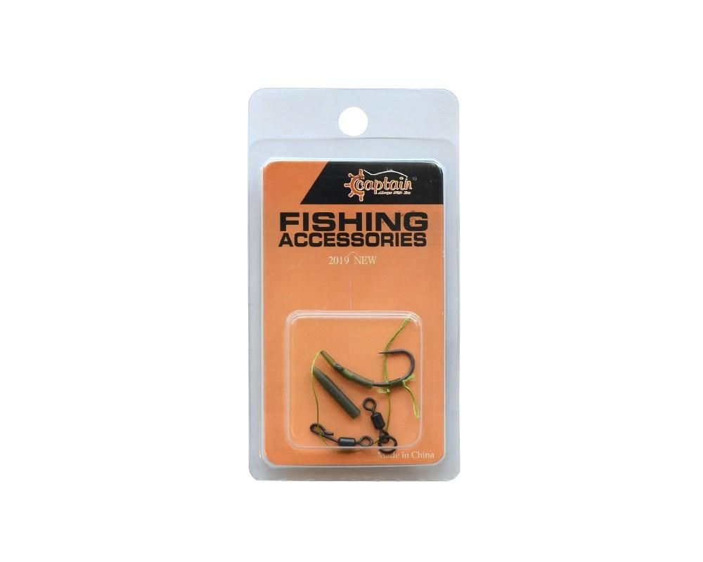 Captain 7643 Sazan Rigs 18cm Anti Tangle Tube Rigs Set No: 2 Captain 7643 Sazan Rigs 18cm Anti Tangle Tube Rigs Set No: 2