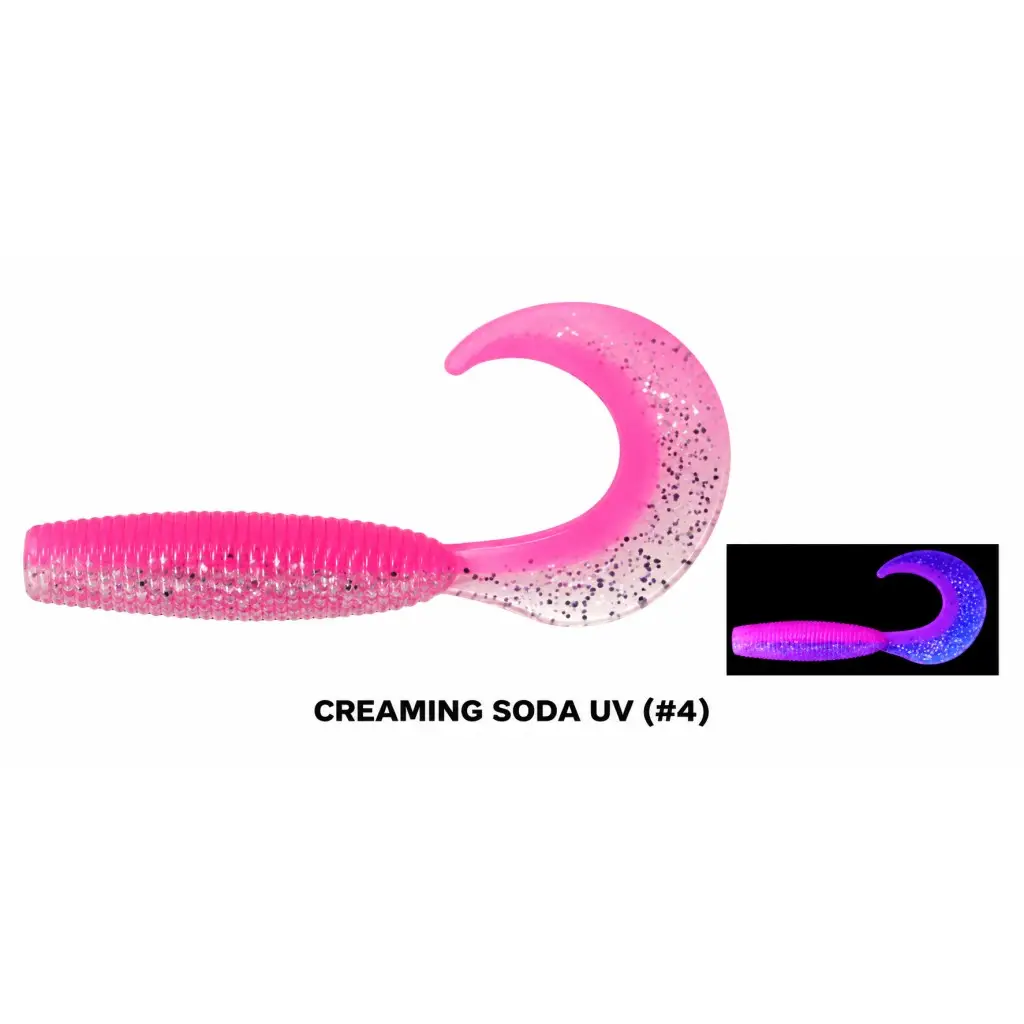 Daiwa Bait Junkie Grub 10 cm Silikon Yem 5 Adet - Creaming Soda UV (#4)