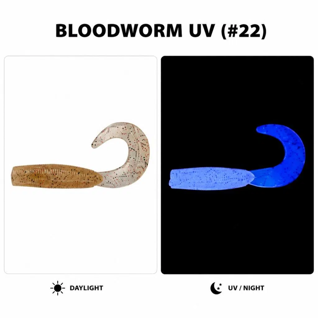 Daiwa Bait Junkie Grub 6.35 cm Silikon Yem - Bloodworm UV (#22)
