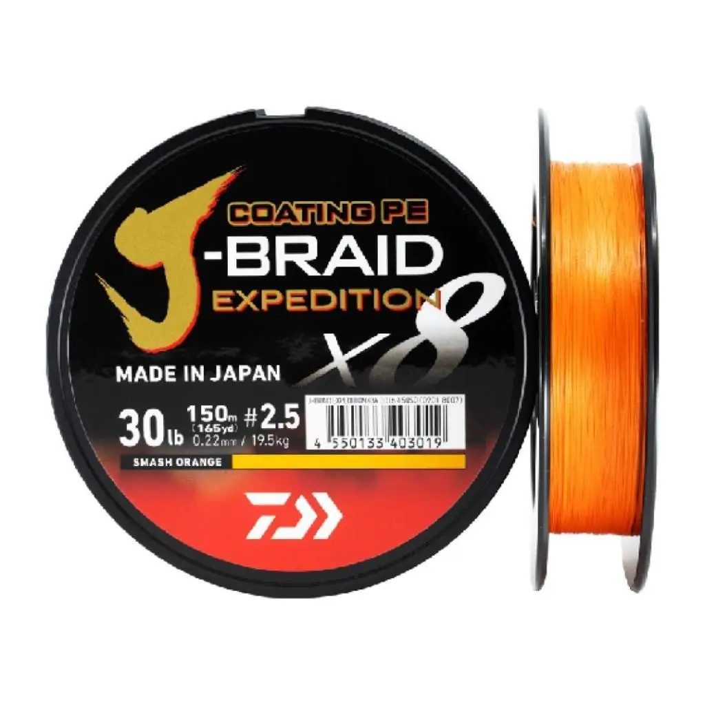 Daiwa J-Braid Expedition Smash Orange 150 M İp Misina Daiwa J-Braid Expedition Smash Orange 150 M İp Misina