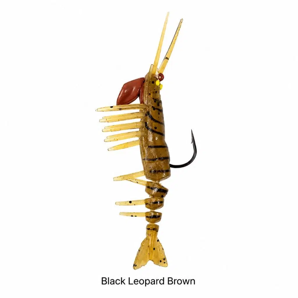 Fubelo Doctor Shrimp 75 mm 6.5 gr Silikon Karides - Black Leopard Brown