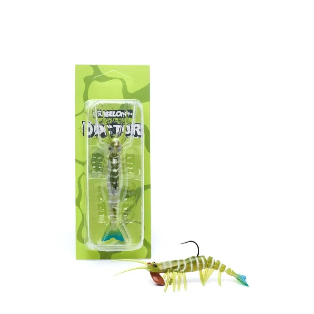Fubelo Doctor Shrimp 75 mm 6.5 gr Silikon Karides - White Leopard Green