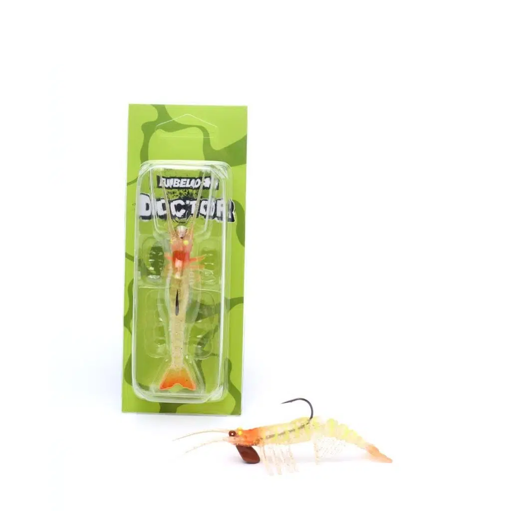 Fubelo Doctor Shrimp 75 mm 6.5 gr Silikon Karides - Yellow Leopard Gold