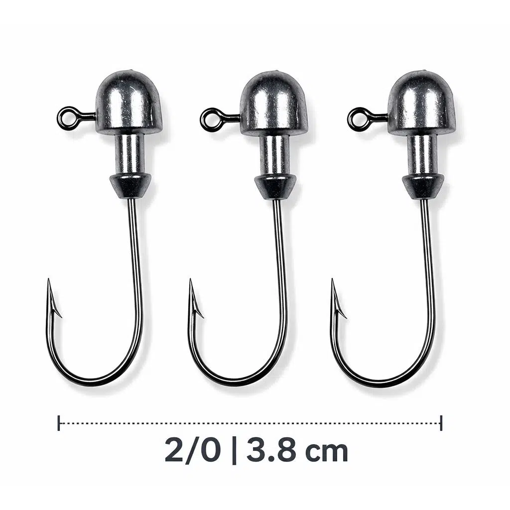 Jighead İğne 2/0 3.8 Cm Silikon Yem İçin Levrek Avı Uyumlu 3’lü Paket