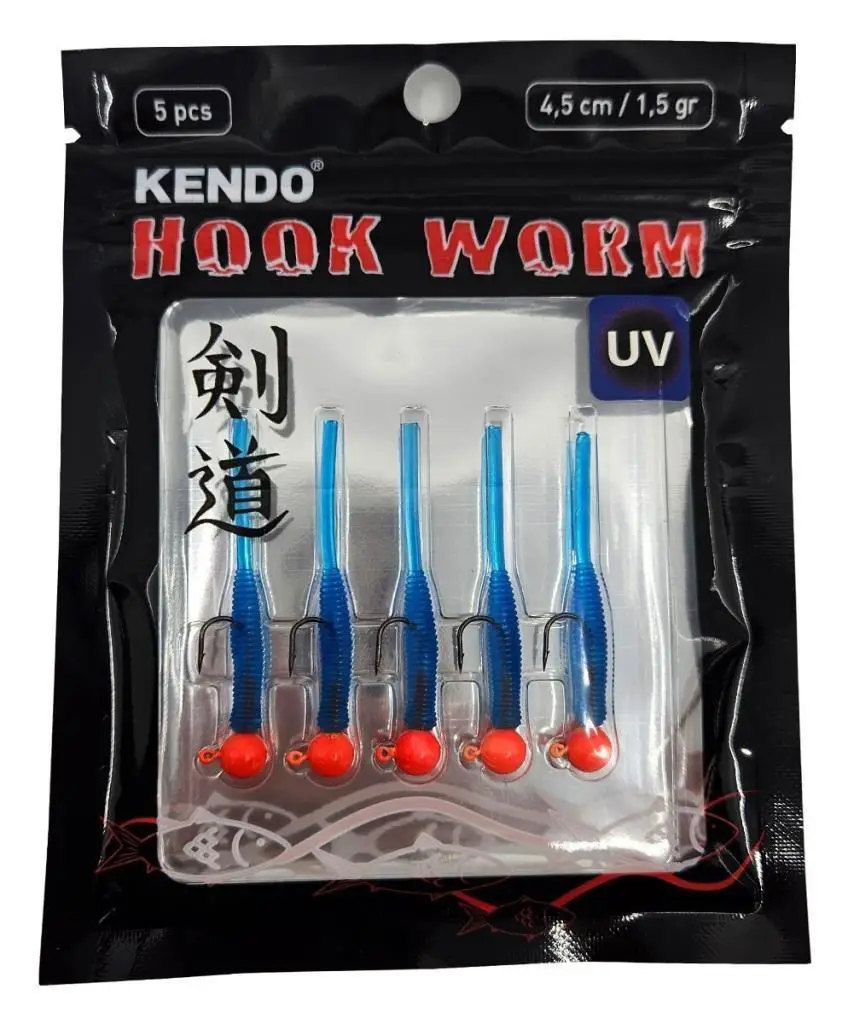 Kendo Hook Worm Jighead+Lrf Silikonu 1.5gr+4.5cm 5 Adet Kendo Hook Worm Jighead+Lrf Silikonu 1.5gr+4.5cm 5 Adet