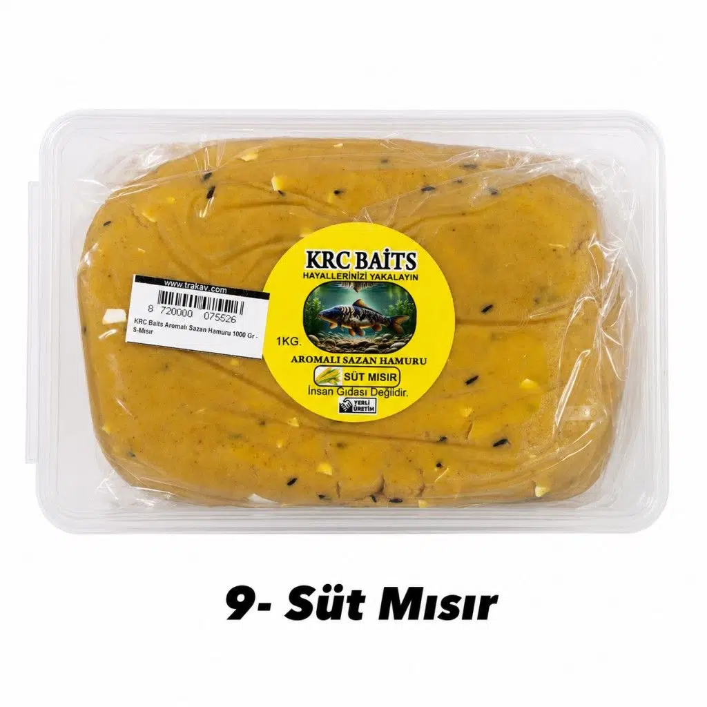 KRC Baits Aromalı Sazan Hamuru 1000 Gr - 9-Mısır