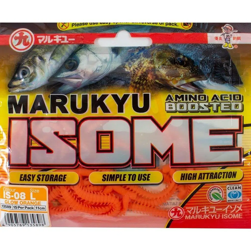 Marukyu Power Isome 11 cm Silikon Yem Large - 08 Glow Orange