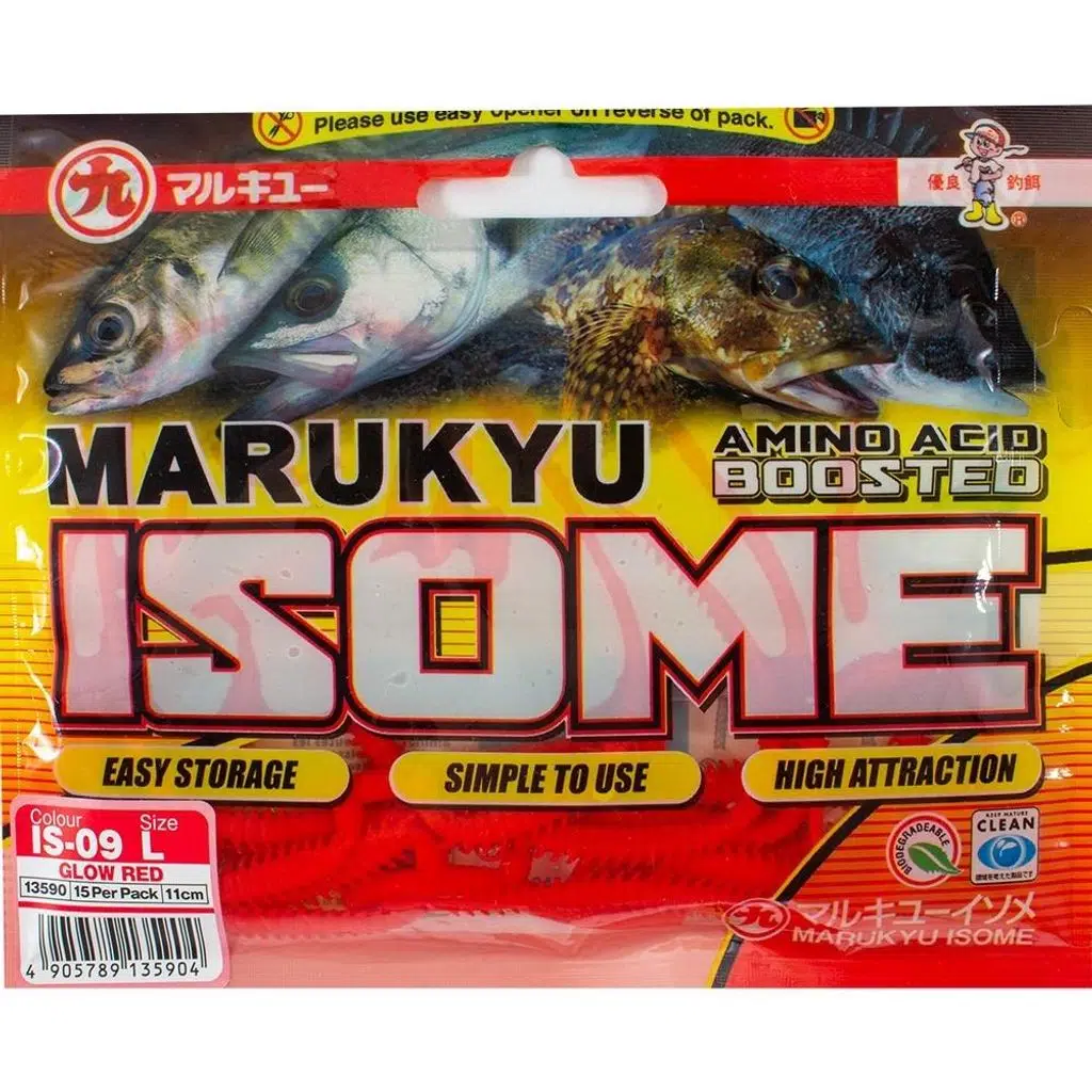 Marukyu Power Isome 11 cm Silikon Yem Large - 09 Glow Red