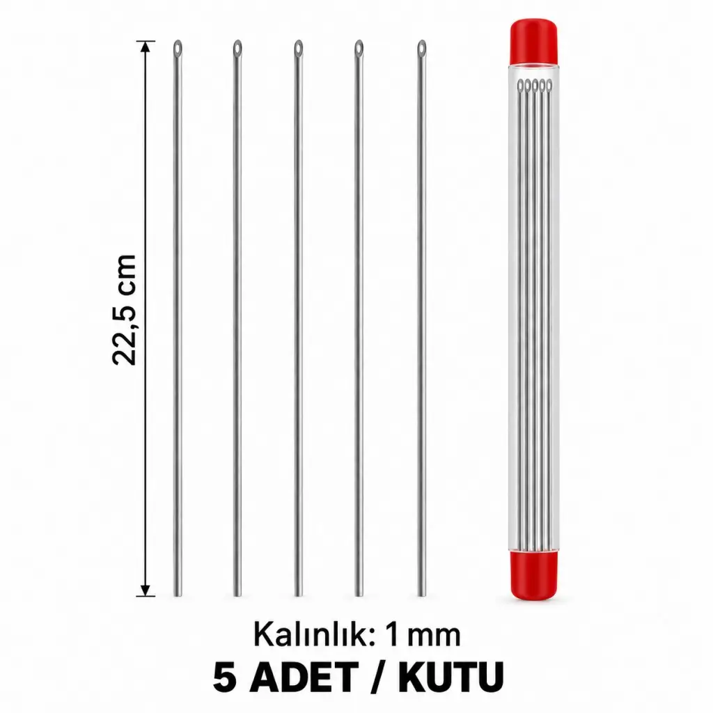 Oskar Yem Şişi 1.0 mm 22.5cm 5 li Paket