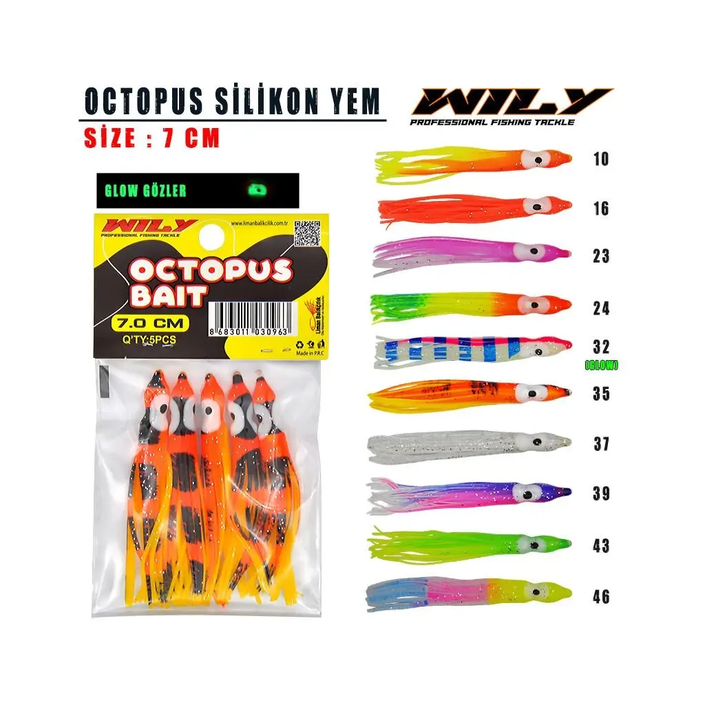 Portfish Octopus Ahtapot 7 cm Silikon Yem