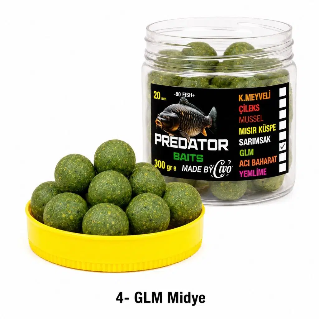 Predator Baits Kancalık Boili 300 gr 20 mm - 4-GLM Midye