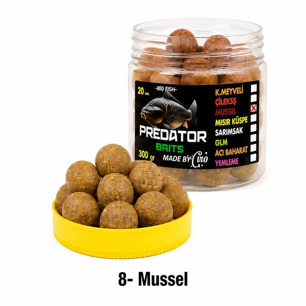 Predator Baits Kancalık Boili 300 gr 20 mm - 8-Mussel