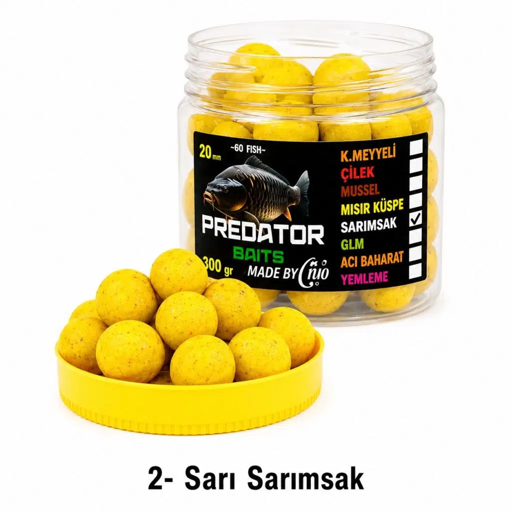 Predator Baits Kancalık Boili 300 gr 20 mm - 2-Sarı Sarımsak