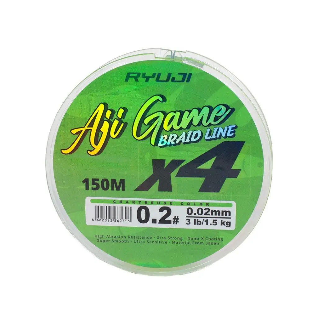 Ryuji Aji Game 4X 150m Chartreuse LRF İp Misina Ryuji Aji Game 4X 150m Chartreuse LRF İp Misina