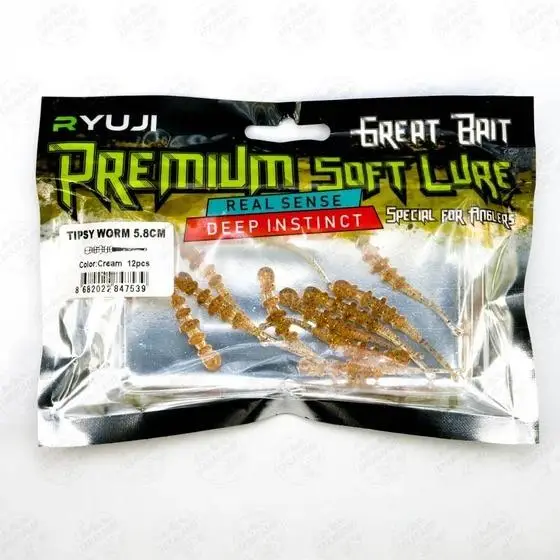 Ryuji Tipsy Worm 5.8 Cm 12 Adet Silikon Yem Ryuji Tipsy Worm 5.8 Cm 12 Adet Silikon Yem