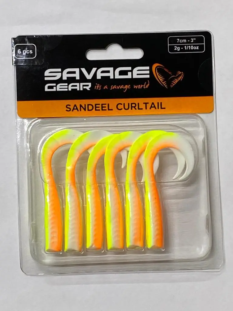 Savage Gear LB Sandeel Curltail 7cm Lemon Back 6 Adet Savage Gear LB Sandeel Curltail 7cm Lemon Back 6 Adet