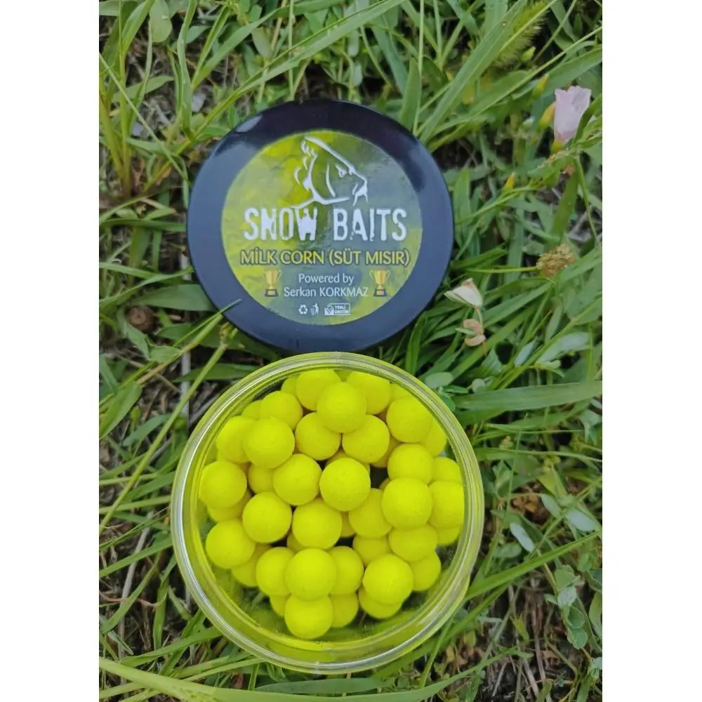 Snow Baits Yüzen Pop-Up 12 mm Milk Corn Süt Mısır Snow Baits Yüzen Pop-Up 12 mm Milk Corn Süt Mısır