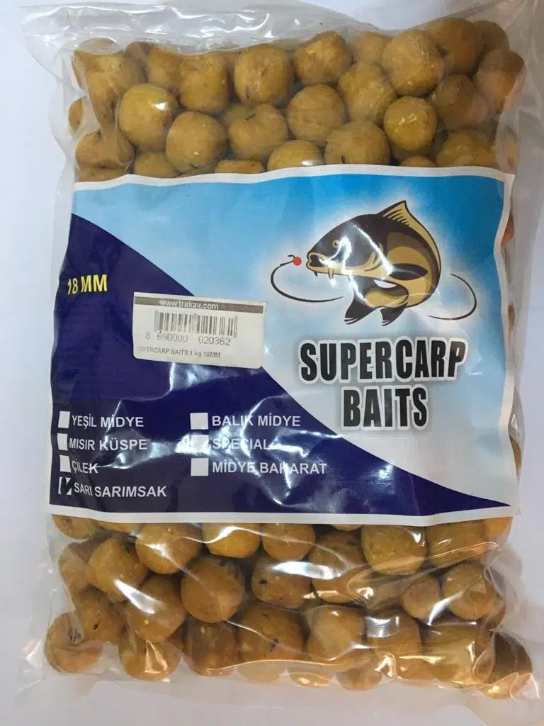 SuperCarp Baits 18mm Boili 1kg Sarı Sarımsak