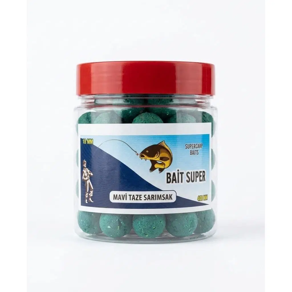 SuperCarp Baits Boili 400 gr 18 mm - MAVİ TAZE SARIMSAK