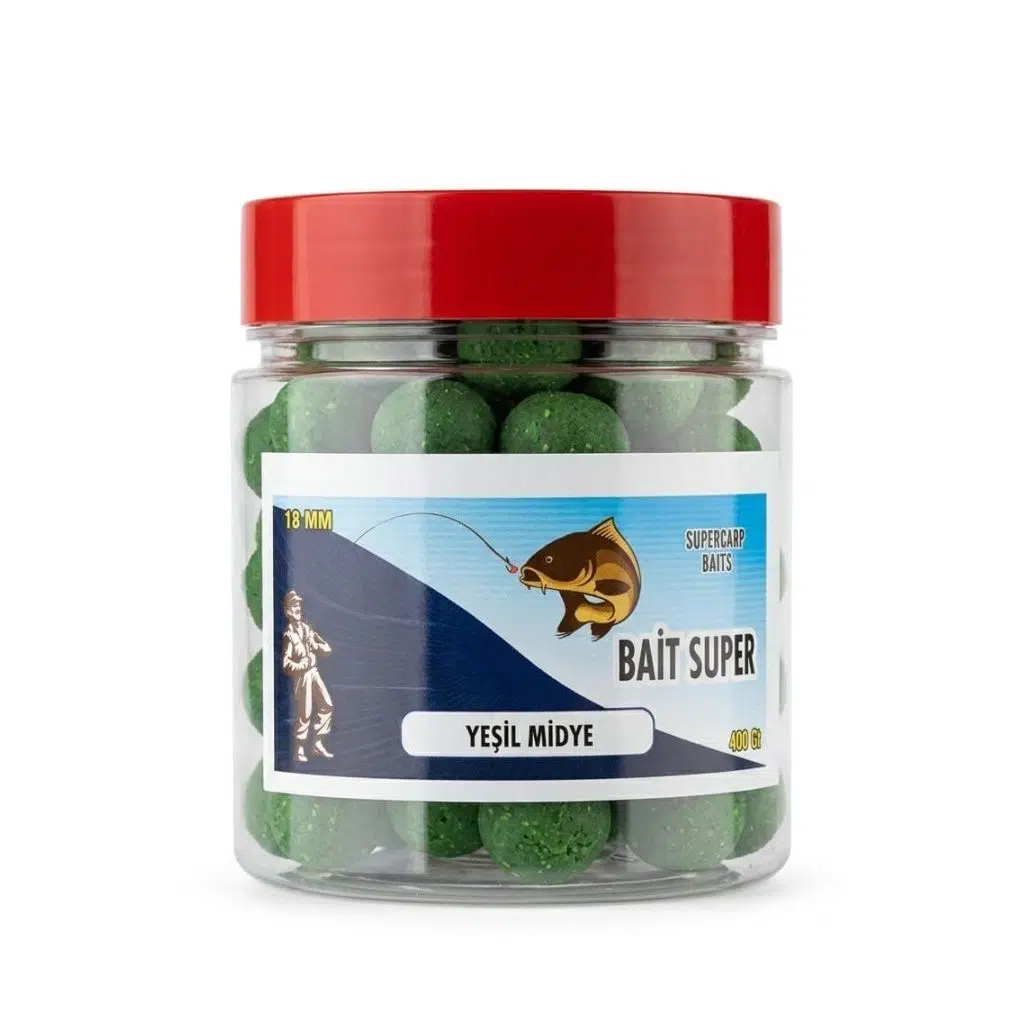 SuperCarp Baits Boili 400 gr 18 mm - YEŞİL MİDYE