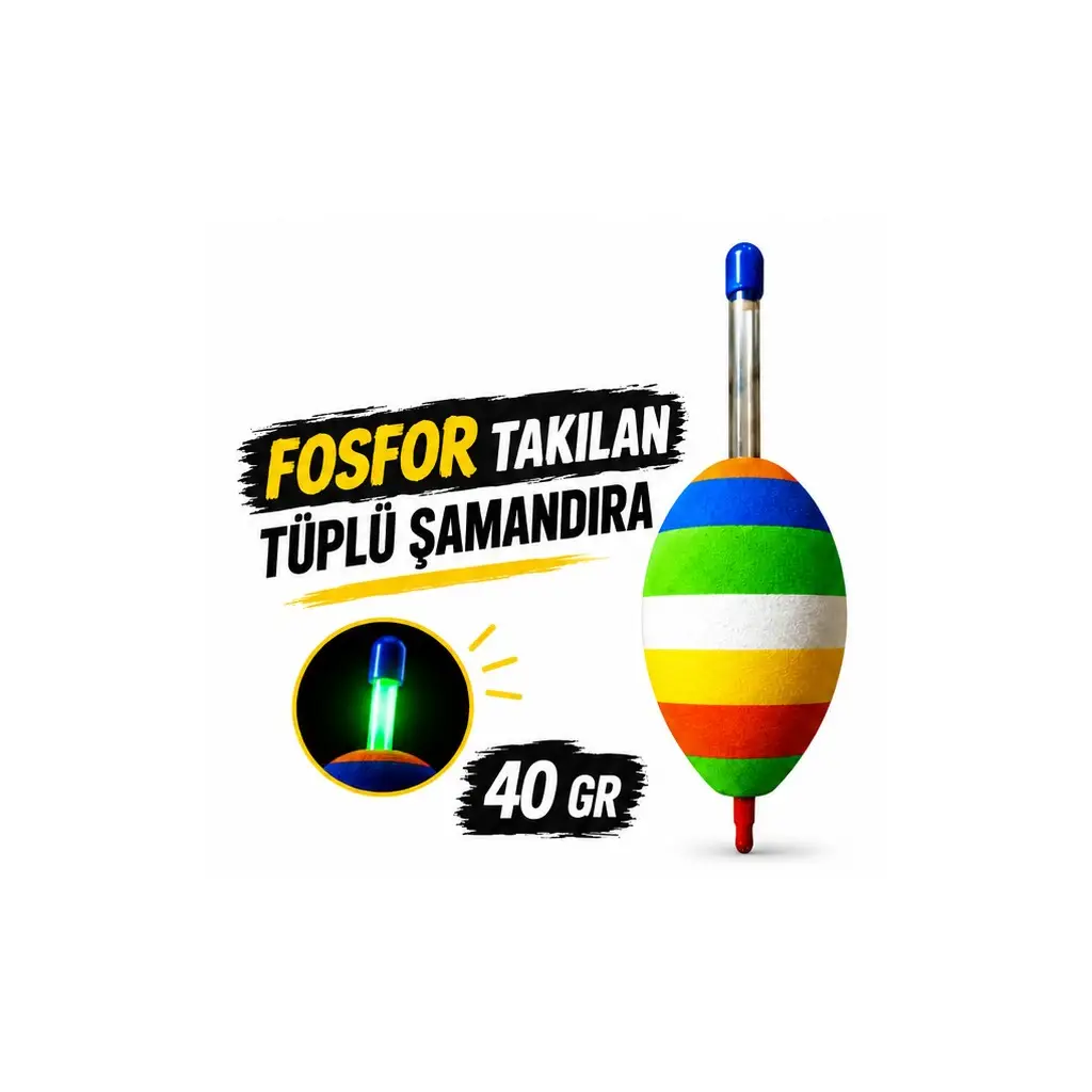 Tüplü Şamandıra Fosfor Takılabilen - 40 GR 