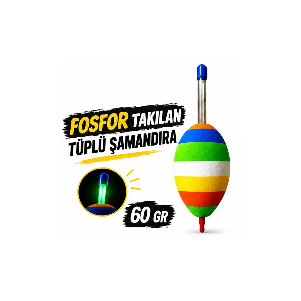Tüplü Şamandıra Fosfor Takılabilen - 60 Gr